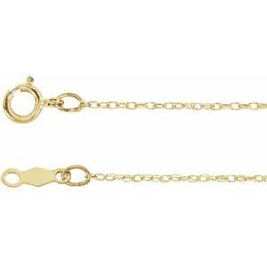 10K White .75 mm Rope 16" Chain