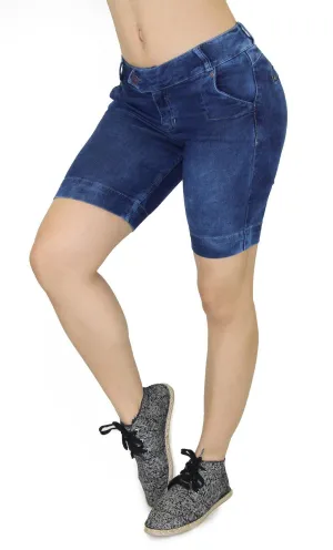 18452 Maripily Womens Bermuda Destroyed Denim