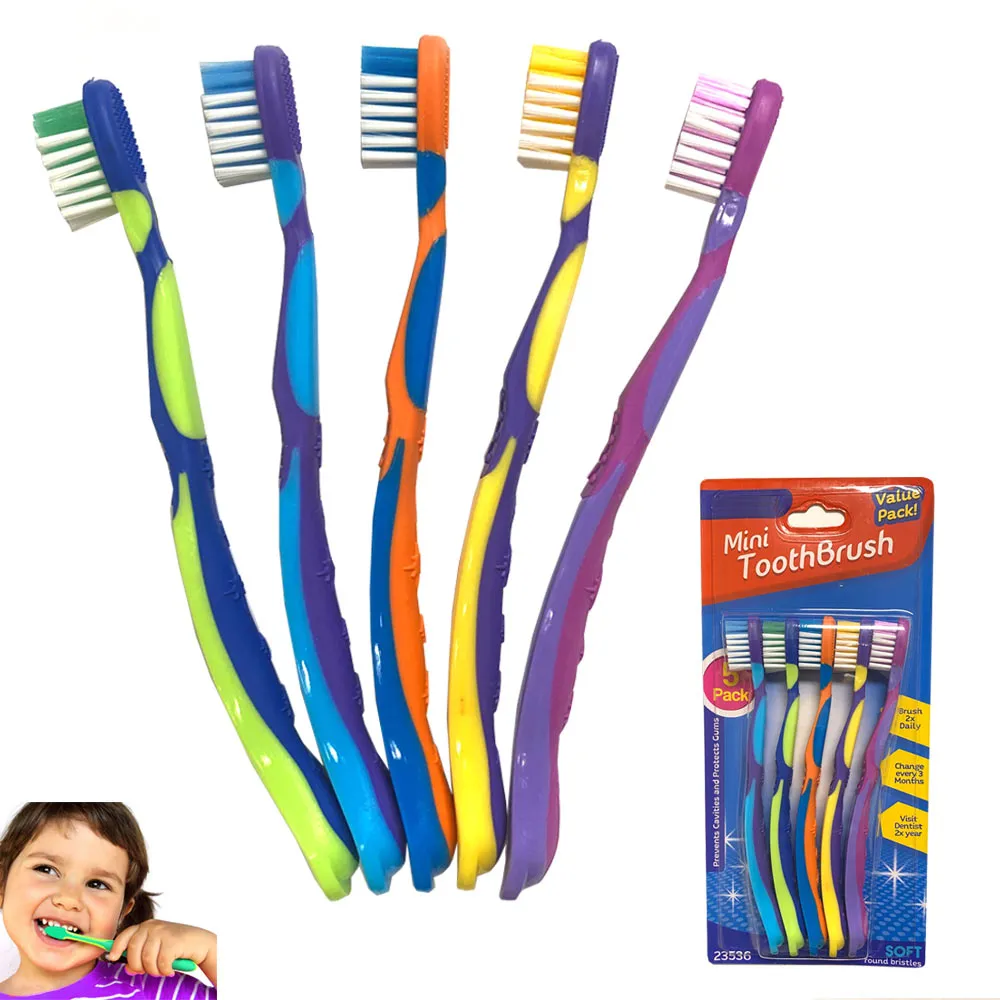 5 Kids Toothbrush Soft Bristles Toddler Oral Care Fun Cleaning Baby Teeth Brush