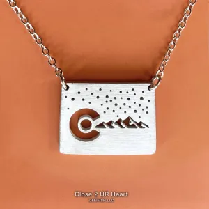 Colorado State Map Necklace