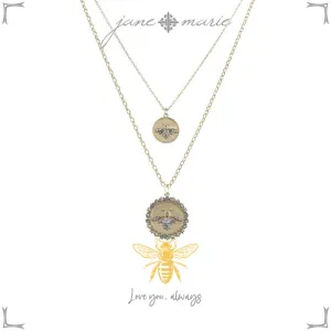 Disks with Crystal Bees, Mom and Daughter Set