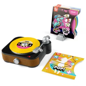 Fisher-Price Rockin Record Player Musical Toy with Turntable & 5 Records for Toddler Pretend Play
