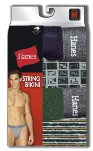 Hanes Men's String Bikini Underwear 4 Pack