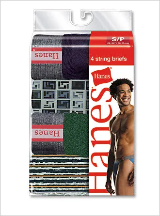 Hanes Men's String Bikini Underwear 4 Pack