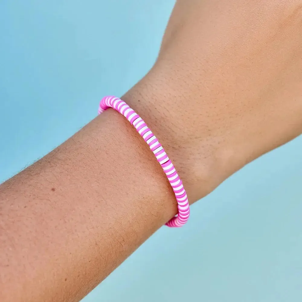 Pura Vida Seascape Vinyl Stretch Bracelet – Stretchy, Striped, and Stylish