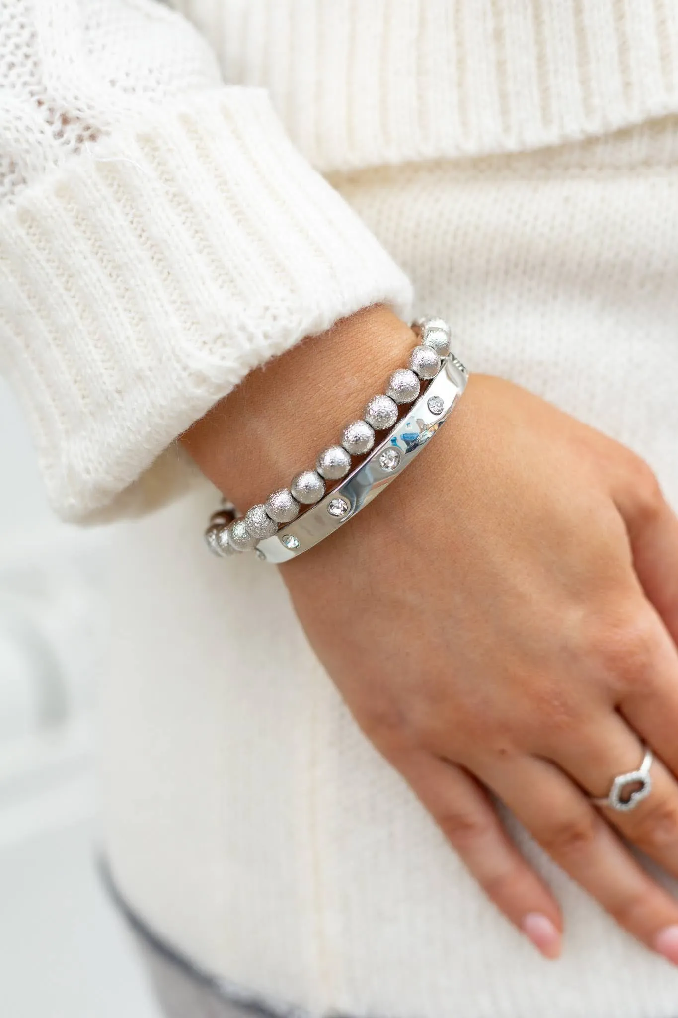 Sweet Angel Bracelet Set - Silver