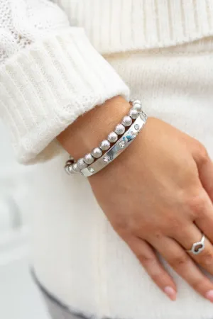 Sweet Angel Bracelet Set - Silver