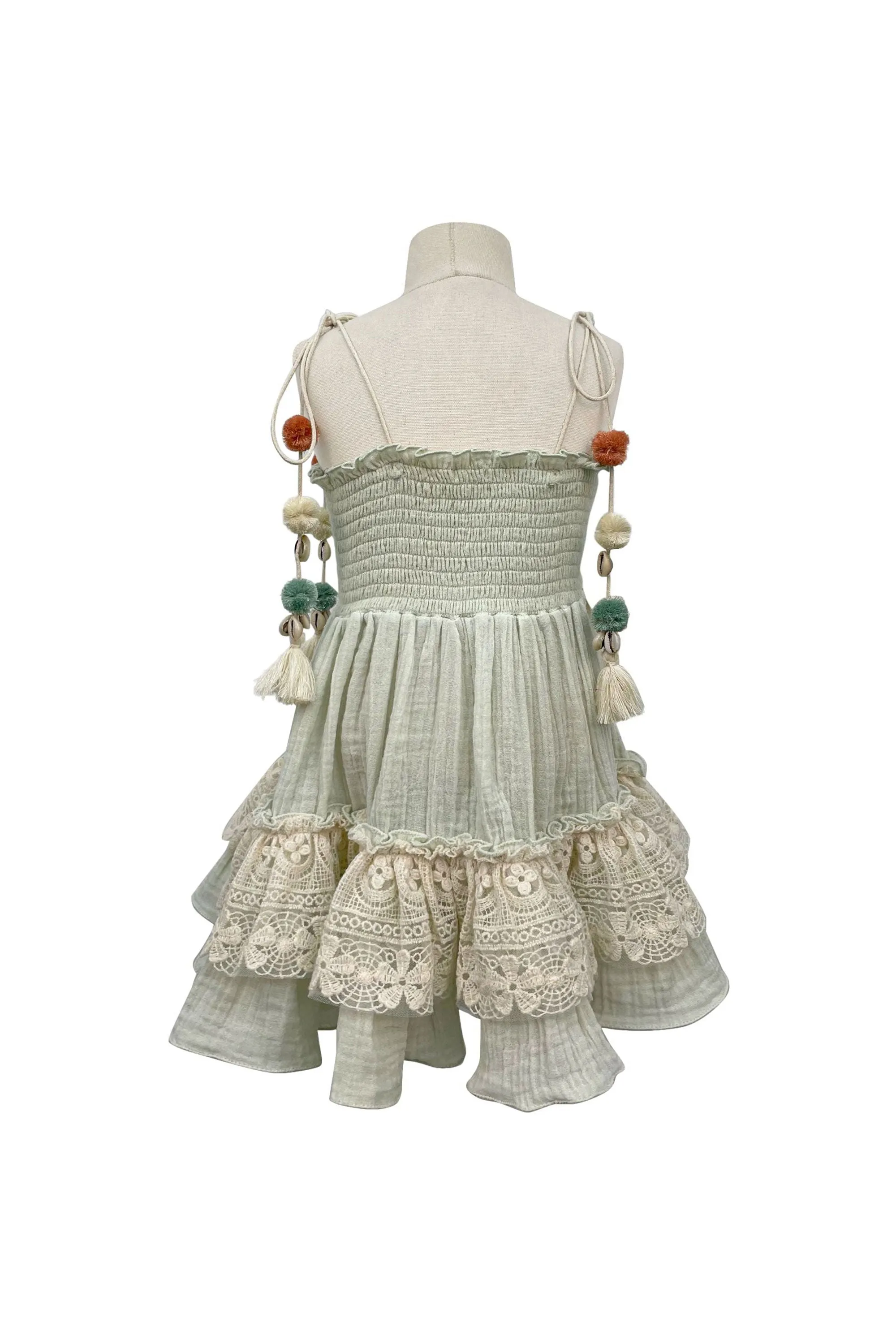 The Alaia Lacy Gauze Dress (Green)